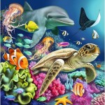  Ravensburger-00859 3 Puzzles - Enchanting Underwater World