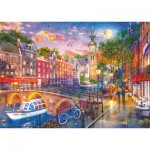 Puzzle  Ravensburger-00884 Amsterdam Sunset