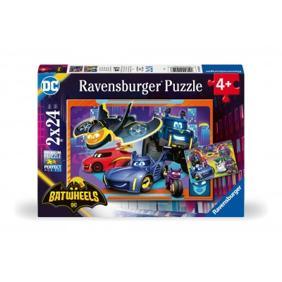 Ravensburger-01054 2 Puzzles - The Batwheels in Action
