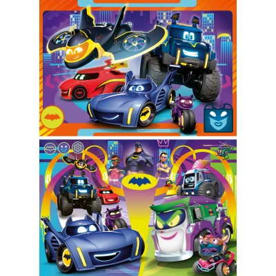 Ravensburger-01054 2 Puzzles - The Batwheels in Action