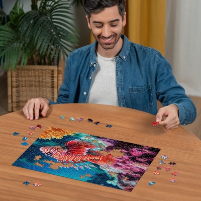 Ravensburger-01334 Lionfish - Highlight Puzzle - Colorful Animals