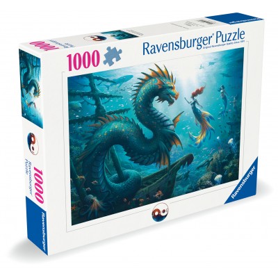 Puzzle Ravensburger-01434 Dragon - Mermaid And Turtles Of The Deep
