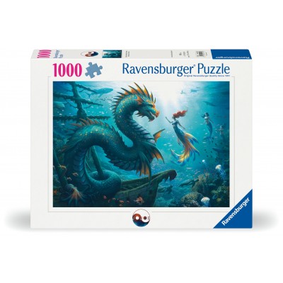 Puzzle Ravensburger-01434 Dragon - Mermaid And Turtles Of The Deep