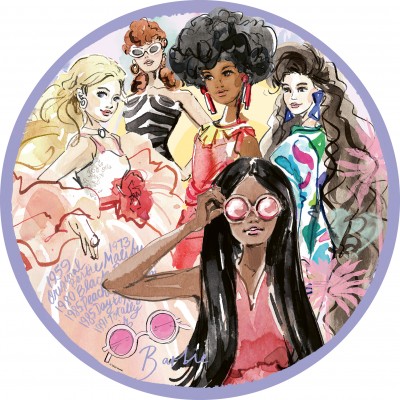 Ravensburger-01494 Round Puzzle - The Style Icon Since 1959 - Barbie