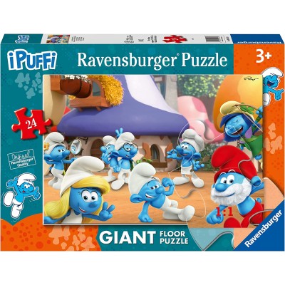 Ravensburger-03136 Floor Puzzle - XXL Pieces - The Smurfs