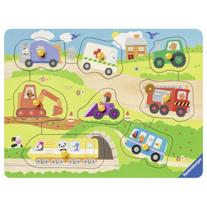  Ravensburger-03684 Wooden Jigsaw Puzzle - Favorite Vehicles