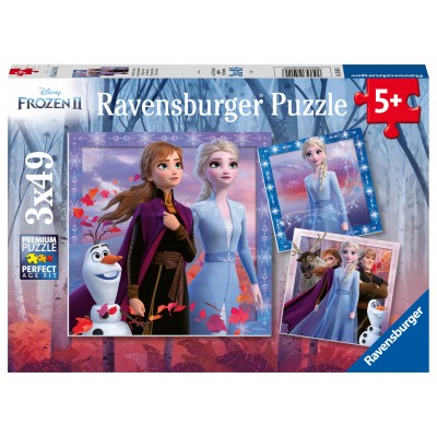 Ravensburger-05011 3 Puzzles - Frozen II