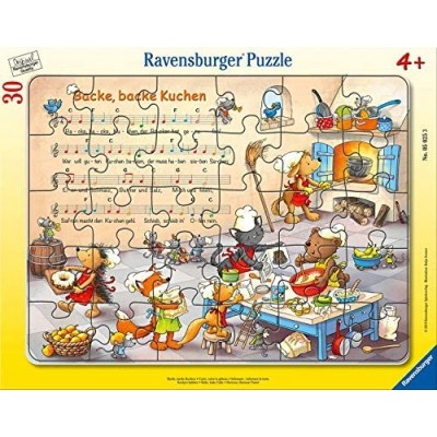 Ravensburger-05025 Frame Puzzle - Backe, Backe Kuchen