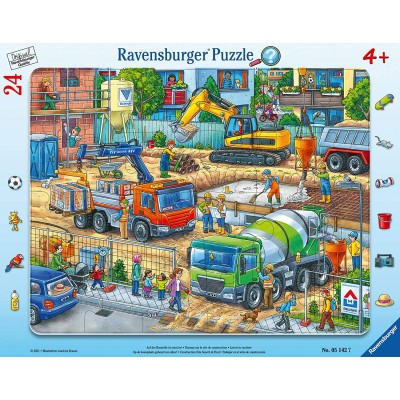 Ravensburger-05142 Frame Puzzle - Construction Site