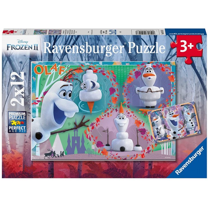  Ravensburger-05153 2 Puzzles - Olaf