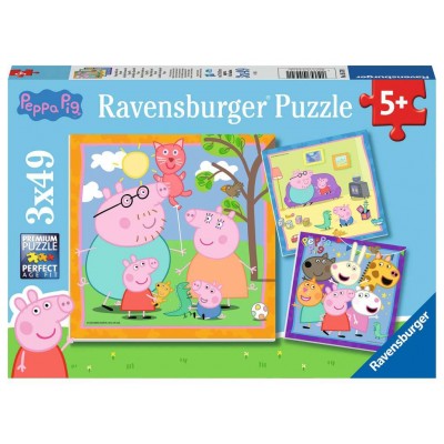 Ravensburger-05579 3 Puzzles - Peppa Pig