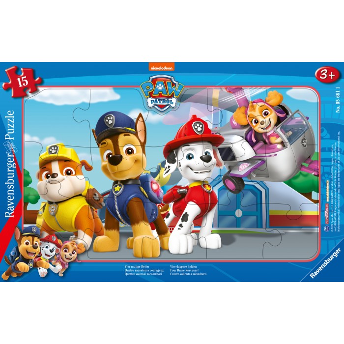 Puzzle  Ravensburger-05681 Four Brave Rescuers / Pat'Patrouille