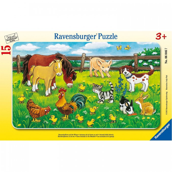  Ravensburger-06046 Jigsaw Puzzle - 15 Pieces - Frame Puzzle : Farmyard Animals