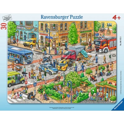 Ravensburger-06172 Frame Puzzle - City Travel