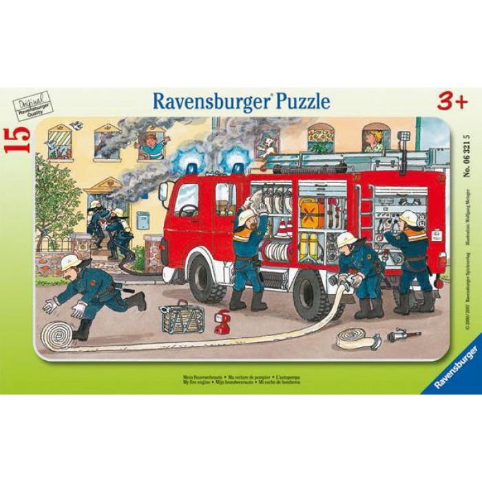 Ravensburger-06321 Frame Puzzle - Firemen