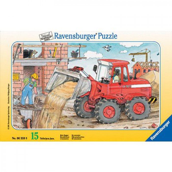 Ravensburger-06359 Jigsaw Puzzle - 15 Pieces - My Excavator