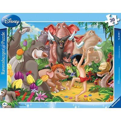 Ravensburger-06398 Jigsaw Puzzle - 30 Pieces - The Jungle Book : Mowgli and Baloo