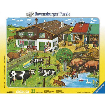 Ravensburger-06618 Jigsaw Puzzle - 33 Pieces - Animals and their Families