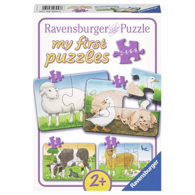 Ravensburger-06953 4 Jigsaw Puzzles - Farm Animals