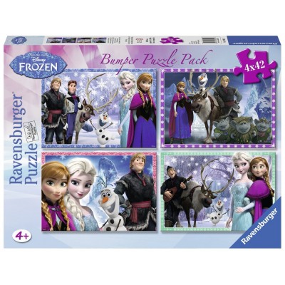 Ravensburger-07025 4 Jigsaw Puzzles - Frozen
