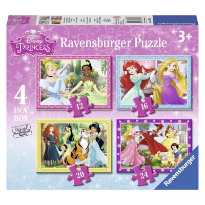 Ravensburger-07397 4 Jigsaw Puzzles - Disney Princess