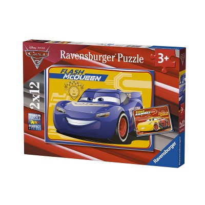 Ravensburger-07614 2 Puzzles - Cars 3