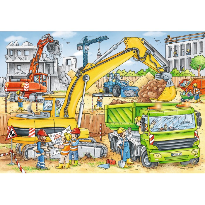  Ravensburger-07800 2 Jigsaw Puzzles - Construction