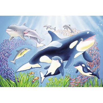 Ravensburger-07815 2 Jigsaw Puzzles - Colorful Underwater World