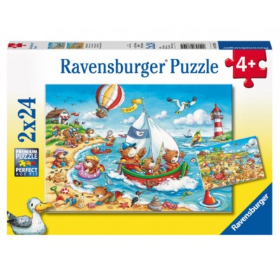 Ravensburger-07829 2 Puzzles - Holidays at the Sea