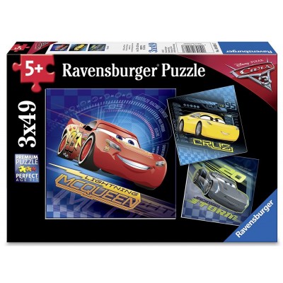 Ravensburger-08026 3 Puzzles - Cars 3