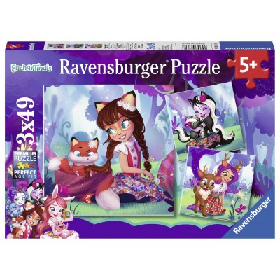 Ravensburger-08061 3 Puzzles - Enchantimals