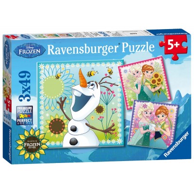 Ravensburger-09245 3 Jigsaw Puzzles - Frozen