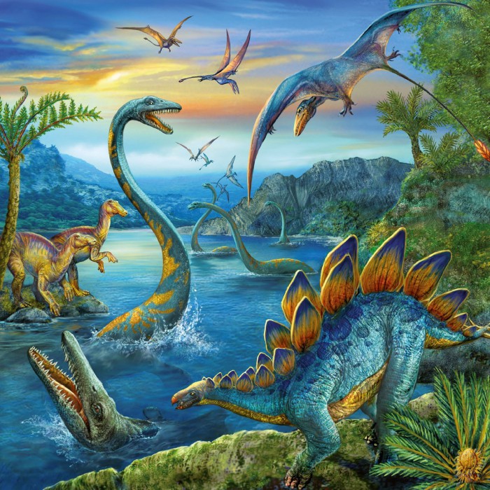  Ravensburger-09317 Jigsaw Puzzle - 3 x 49 Pieces : Dinosaur Fascination