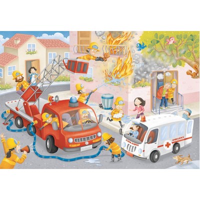 Puzzle Ravensburger-09641 Firefighter Rescue!