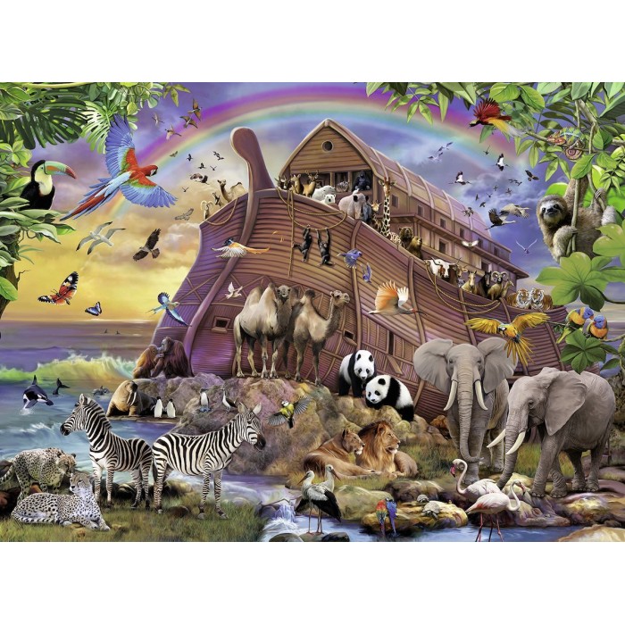 Puzzle  Ravensburger-10038 XXL Pieces - Noah's Ark