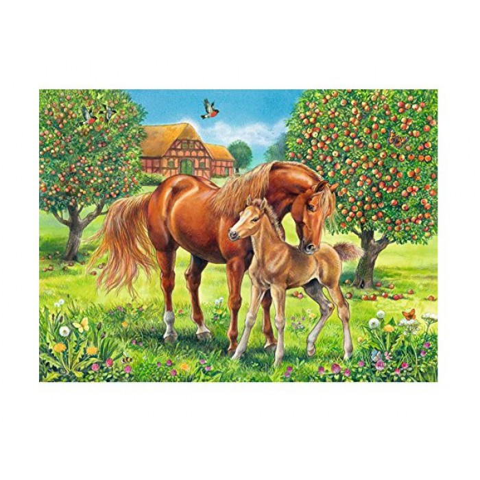 XXL Jigsaw Puzzle - Horse Happiness in the Meadow