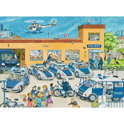 Ravensburger-10867 Jigsaw Puzzle - 100 Pieces - Maxi - At the Police Station