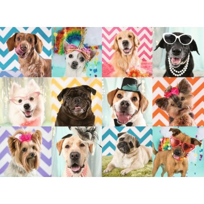 Puzzle Ravensburger-10870 XXL Pieces - Funny dogs