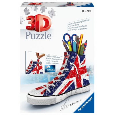 Ravensburger-11222 3D Puzzle - Sneaker Union Jack