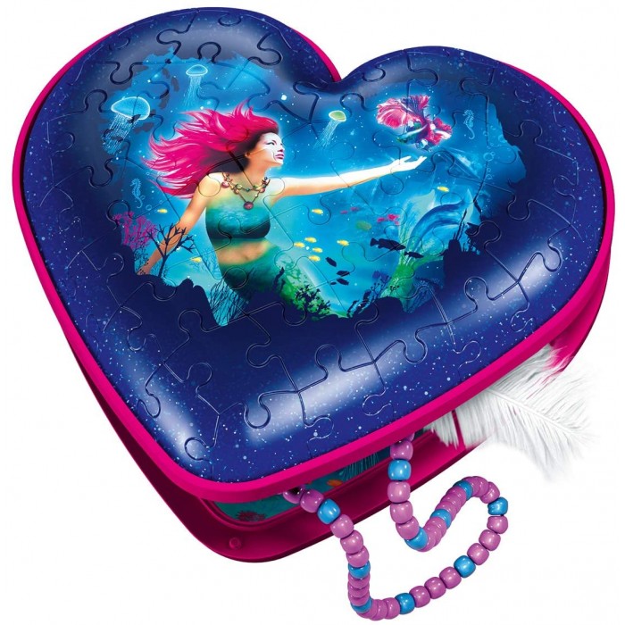 3D Puzzle - Heart Box - Mermaid