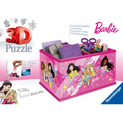 Ravensburger-11584 3D Puzzle - Storage Box - Barbie