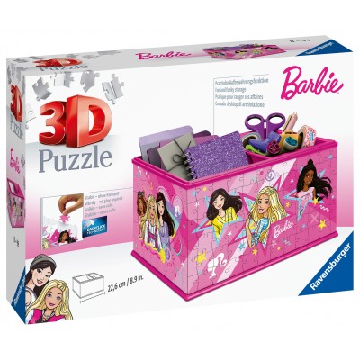 Ravensburger-11584 3D Puzzle - Storage Box - Barbie