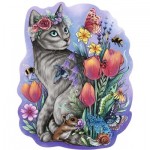 Puzzle  Ravensburger-12000757 Lovely Cat
