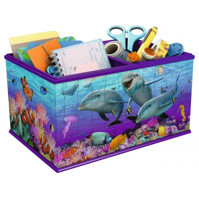 Ravensburger-12115 3D Puzzle - Storage Box: Underwater World
