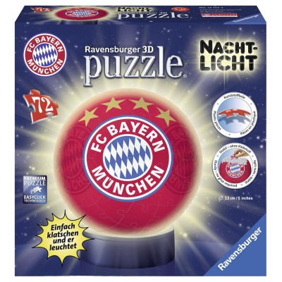 Ravensburger-12177 3D Jigsaw Puzzle - FC Bayern