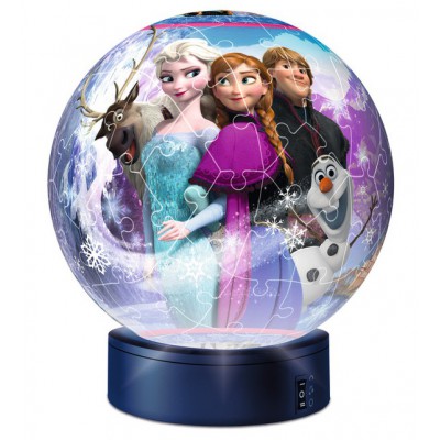 Ravensburger-12190 Frozen - 3D Puzzle-Ball with Led