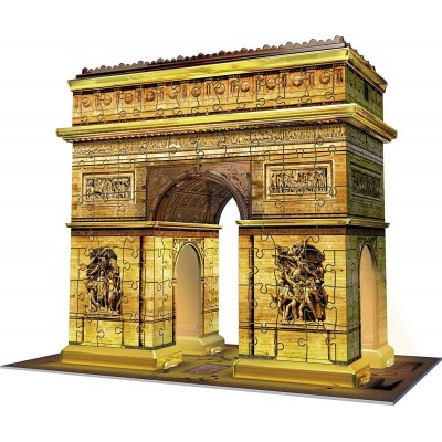 Ravensburger-12522 3D Puzzle with LED - Arch of Triumph at Night