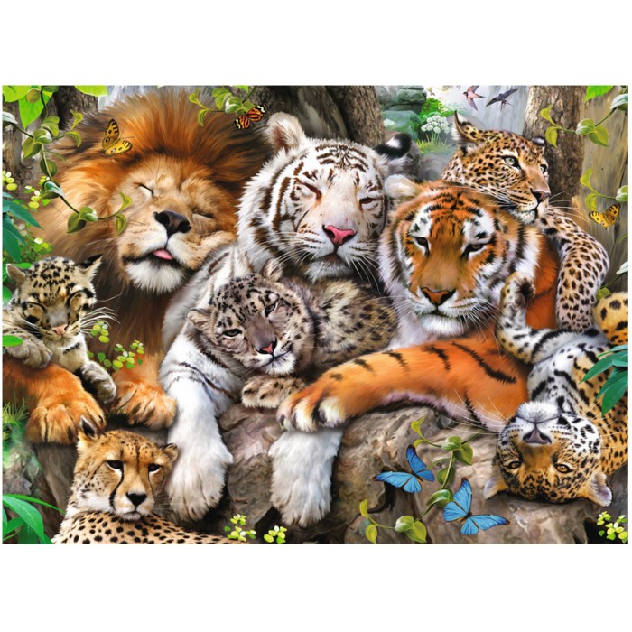 Puzzle Ravensburger-12721 XXL Pieces - Big Cat Nap