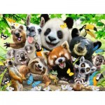 Puzzle  Ravensburger-12893 XXL Pieces - The Wild Animal Selfie