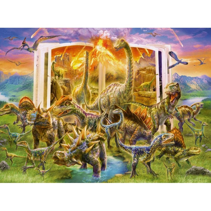 Puzzle Ravensburger-12905 XXL Pieces - Dino Dictionary